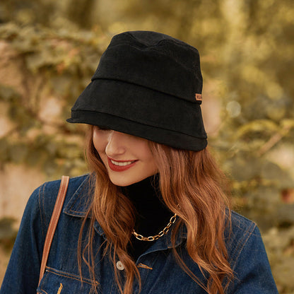 Sommerhut Damen leicht | Bucket Hat mit Nahtdesign | Schlichter Sonnenhut Style-Luzern Mode