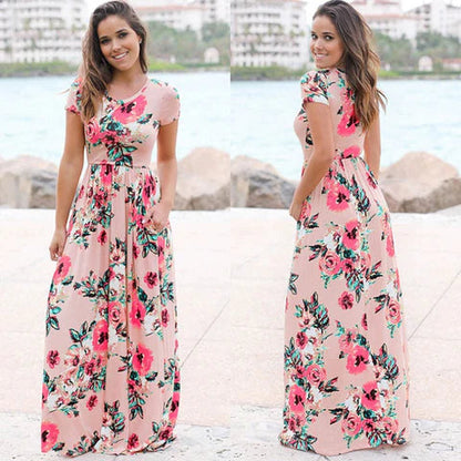 Sommerkleid Damen | Leicht & vielseitig | Knielang | Luftig | Für Alltag & Urlaub-Rosé-S-Luzern Mode