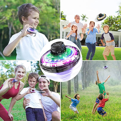 Leuchtender LED-Flugkreisel, Kinder-Spielzeug, Outdoor-Aktivität, bunt, wiederaufladbar.