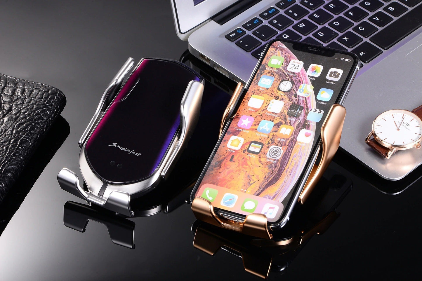 Automatische Telefonhalter mit kabellosem Ladegerät – GripCharge