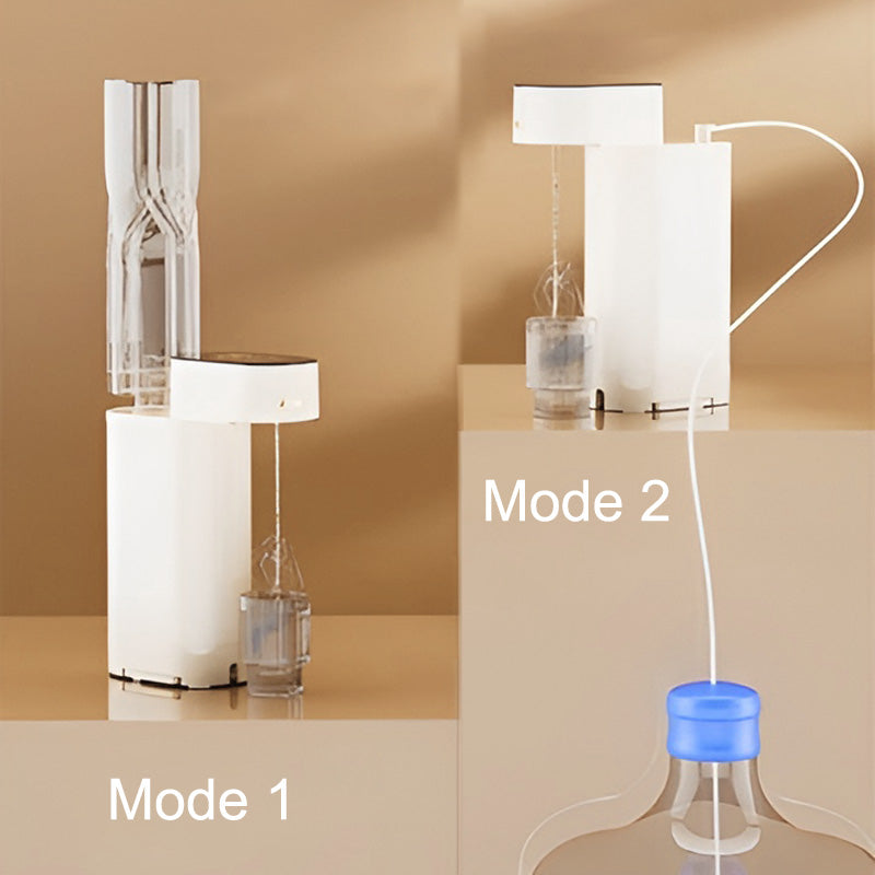 Weißer automatischer Wasserflaschenpumpe, zwei Modi, Kunststoff, für Küche und Büro.