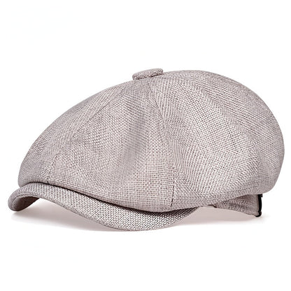 Sommerkappe Herren | Atmungsaktiv | Klassisch | Für Freizeit & Alltag | Retro Look-Grau-Luzern Mode