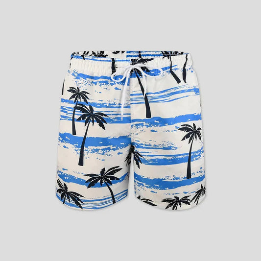Herren Sommer Shorts | Palmenprint | Leicht | Luftig | Freizeit | Tropen Stil-Luzern Mode