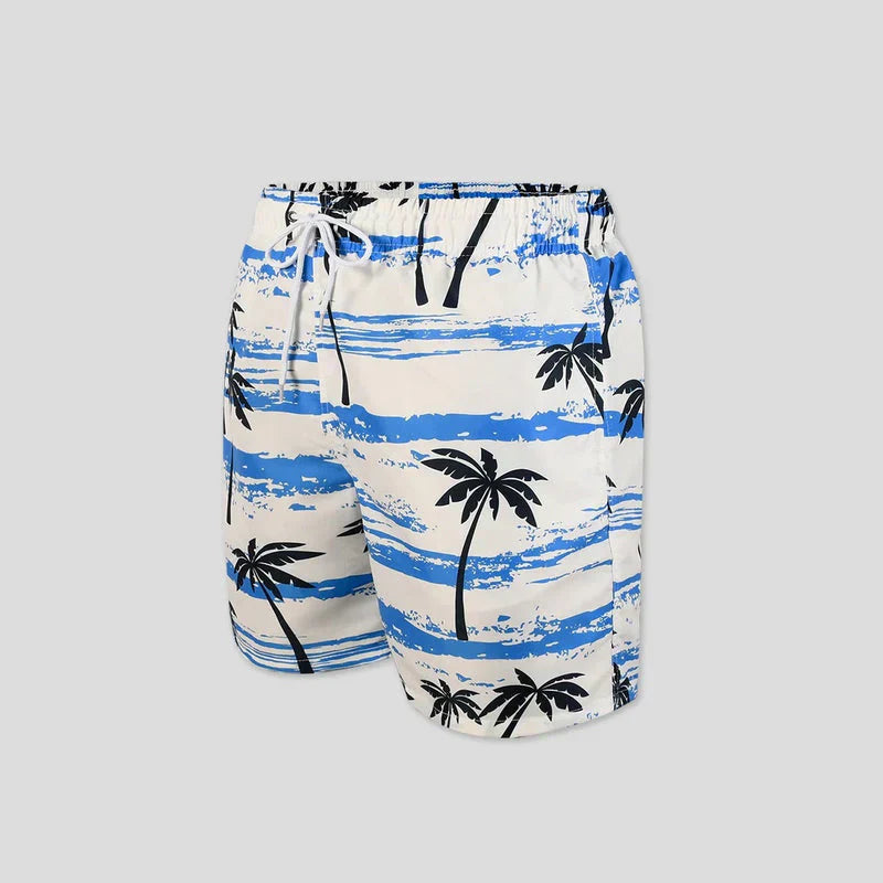 Herren Sommer Shorts | Palmenprint | Leicht | Luftig | Freizeit | Tropen Stil-Luzern Mode