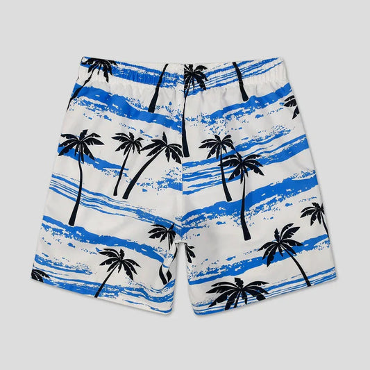 Herren Sommer Shorts | Palmenprint | Leicht | Luftig | Freizeit | Tropen Stil-Luzern Mode