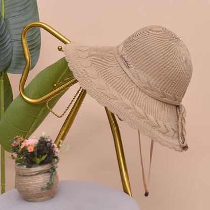 Strandhut Damen | Sommerhut Luftig | Sonnenschutz | Leicht & Atmungsaktiv-Khaki-Luzern Mode