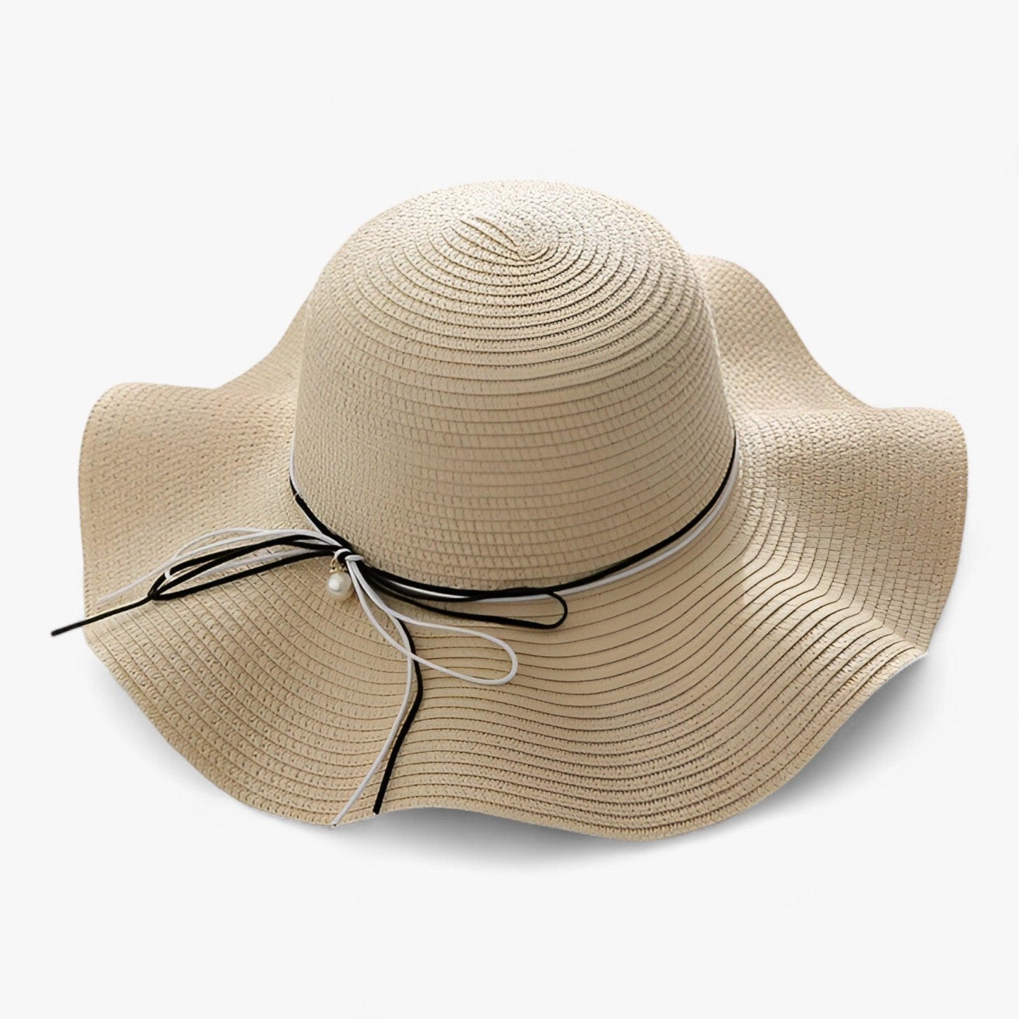 Sommerhut Damen UV-Schutz | Strandhut mit Schleife | Leicht & stilvoll für Urlaub-Beige-56-58CM-Luzern Mode
