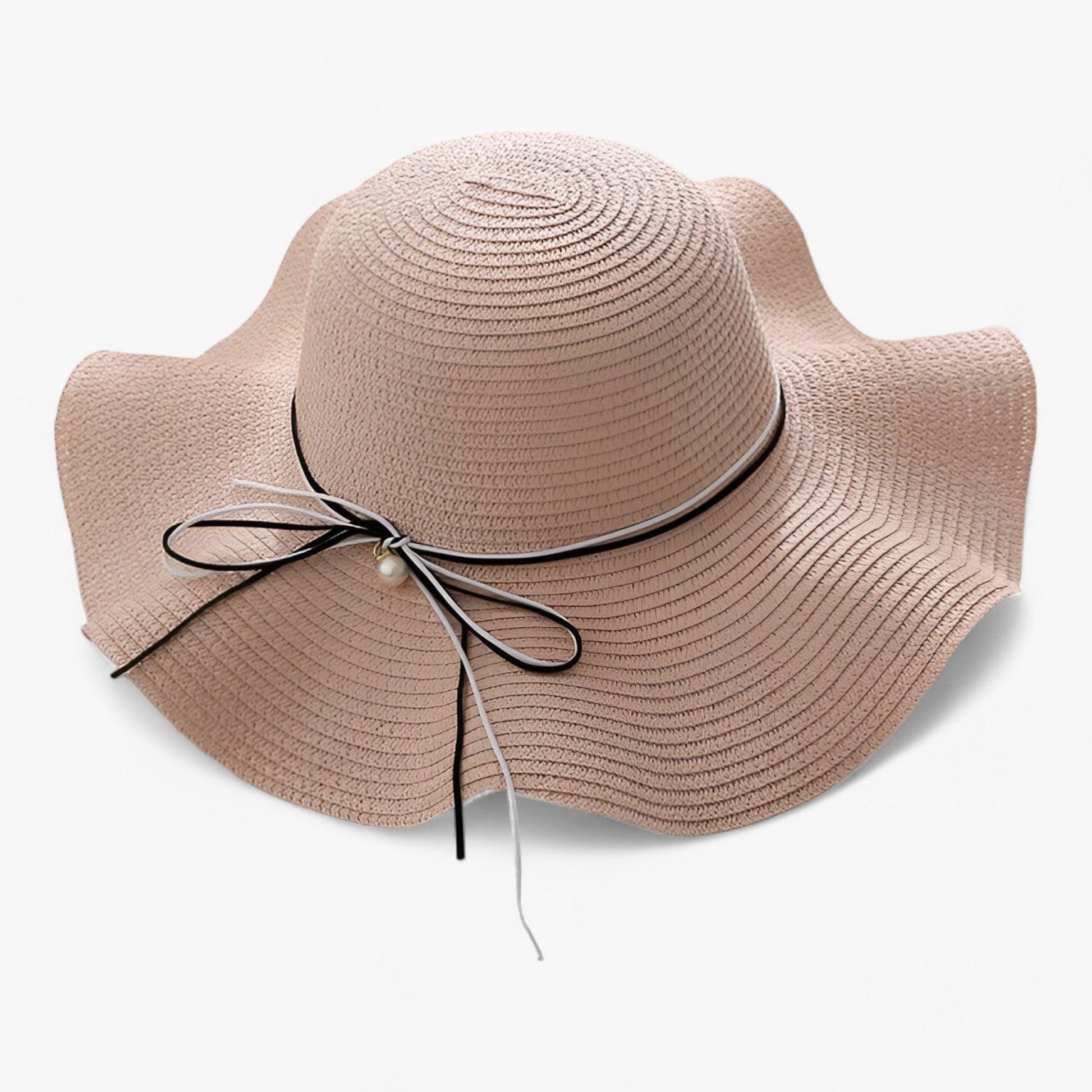 Sommerhut Damen UV-Schutz | Strandhut mit Schleife | Leicht & stilvoll für Urlaub-Rosa-56-58CM-Luzern Mode