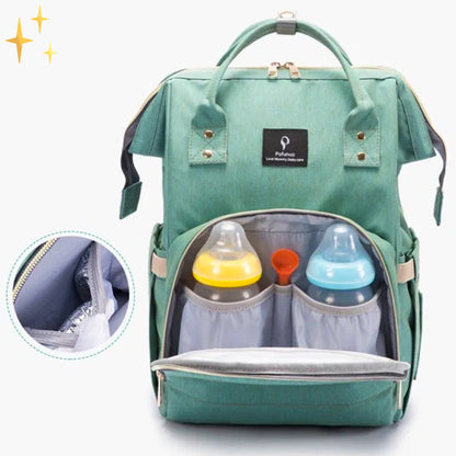 Stylische Wickelrucksack mit USB-Ladegerät – ParentPack