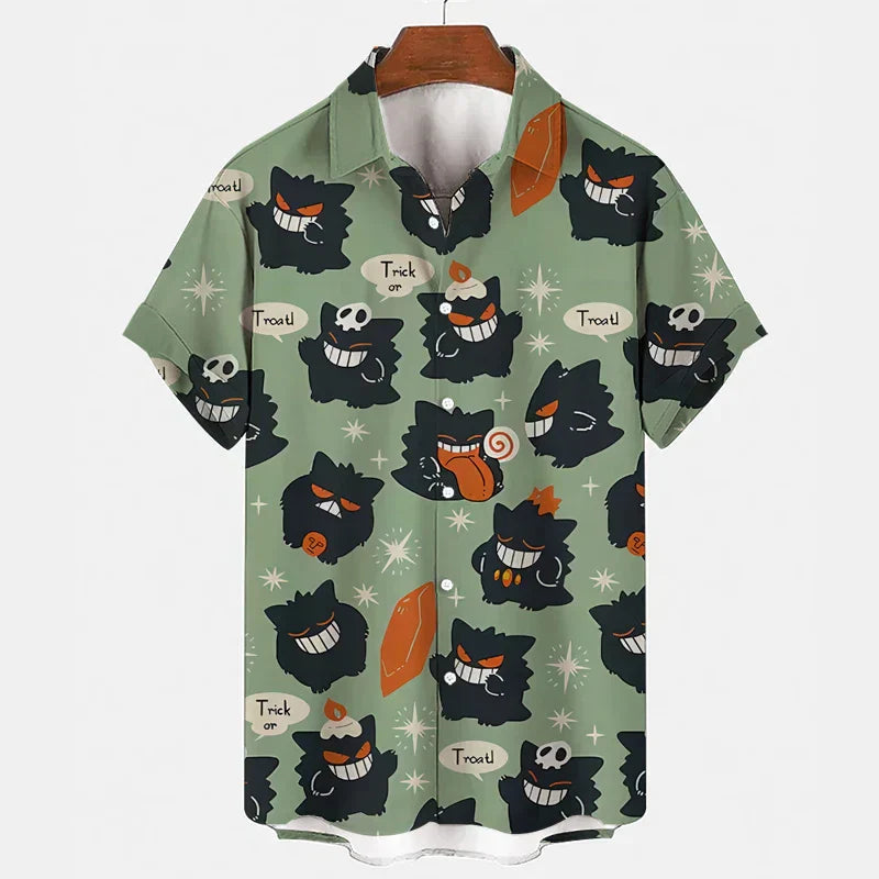Pyjama Set Sommer | Gengar Snorlax Print | 1 kaufen 1 gratis | Unisex & bequem-04-M-Luzern Mode