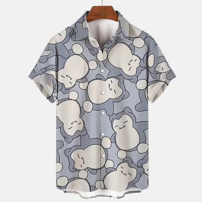 Pyjama Set Sommer | Gengar Snorlax Print | 1 kaufen 1 gratis | Unisex & bequem-10-M-Luzern Mode