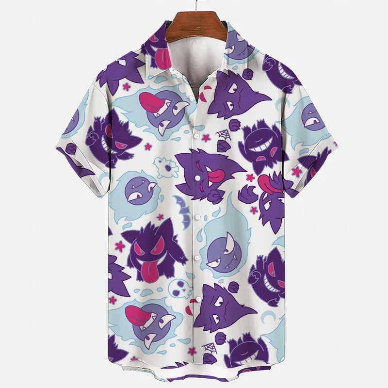 Pyjama Set Sommer | Gengar Snorlax Print | 1 kaufen 1 gratis | Unisex & bequem-11-M-Luzern Mode