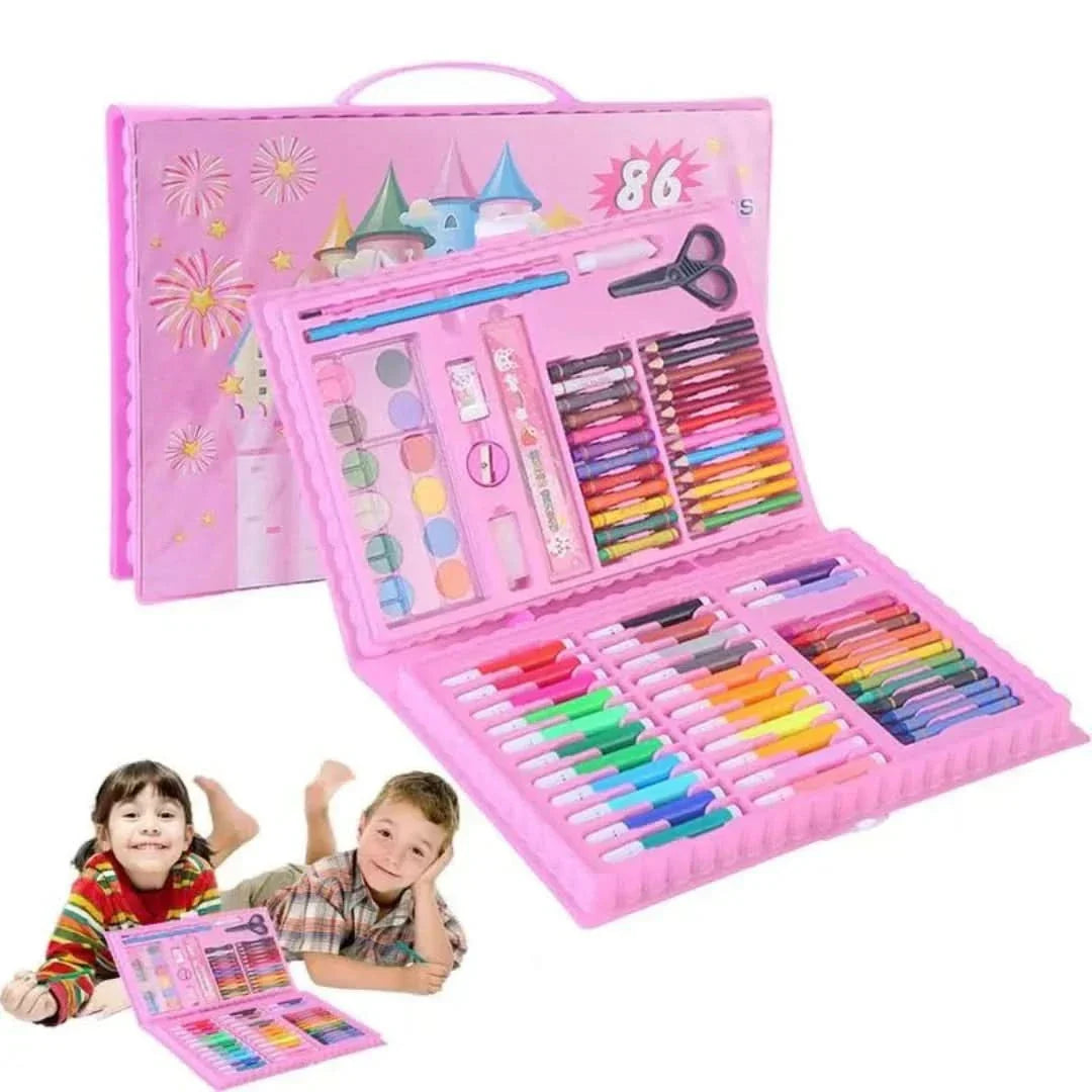 6-in-1 Kreativset mit doppelter Staffelei – Zeichenkoffer für Kinder ab 5