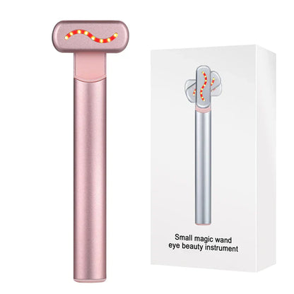 Rosa Augenmassagegerät, Anti-Aging, tragbar, glatte Haut, Faltenreduktion, Schönheitspflege.