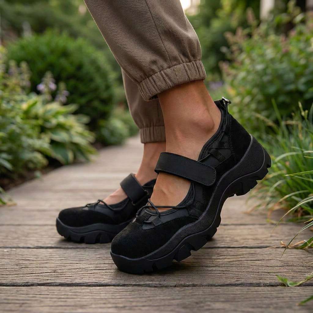 Women's Comfort Loafers with Hook-and-Loop Strap | Lightweight Slip-On Shoes 10