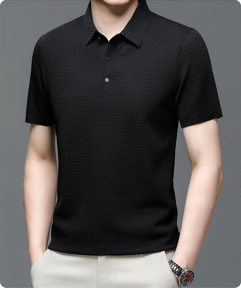 Herrenpolo aus atmungsaktivem Mesh – Matteo