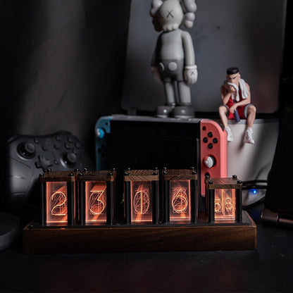 Vertikale LED Nixie Tischuhr – Chronix