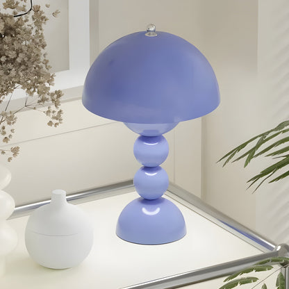 Blaue nordische Tischlampe, kugelförmiges Design, dekorativ, modern, tragbar, Wohnzimmer.