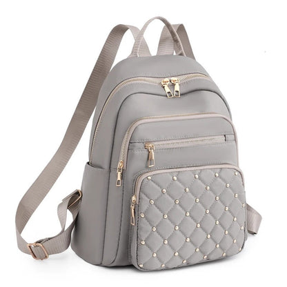 Leichter wasserabweisender Nylon-Rucksack für Damen – Reisen & Schule