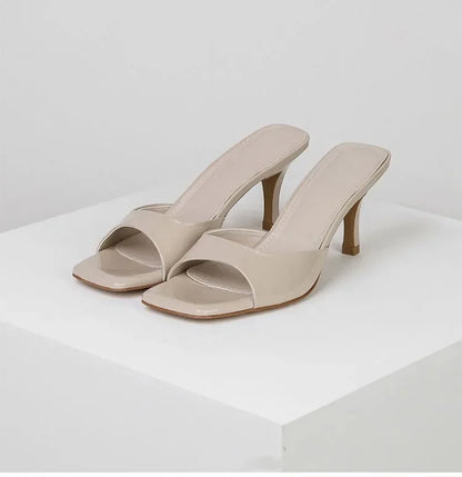 Offene Zehenpartie | 4 cm Absatz | bequem & leicht | ideal für Alltag & Büro-Beige-35-Luzern Mode