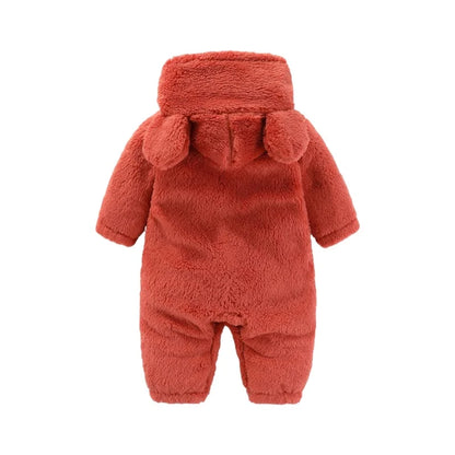 Winterlicher Teddy-Overall mit Ohren – Ultimativer Fleece-Komfort für Kinder