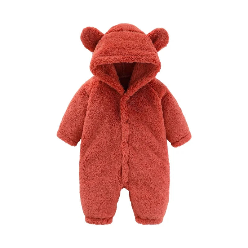 Winterlicher Teddy-Overall mit Ohren – Ultimativer Fleece-Komfort für Kinder