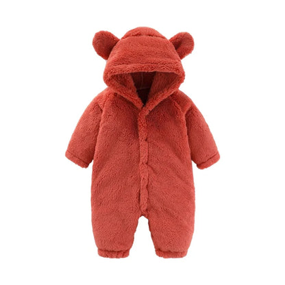 Winterlicher Teddy-Overall mit Ohren – Ultimativer Fleece-Komfort für Kinder