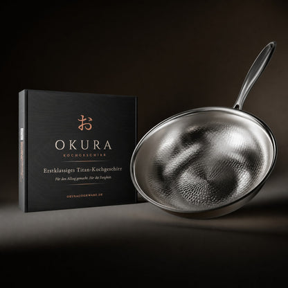 Hand-Hammered Titanium Wok Pan with Flat Bottom 8
