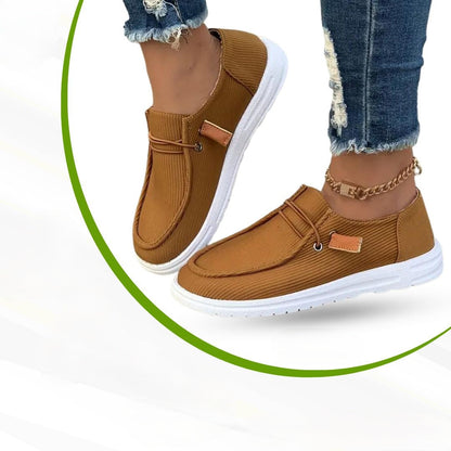 Damen Freizeitschuhe | Orthopädische | Slip-On | Einfarbig | Luftig-Braun-36-Luzern Mode
