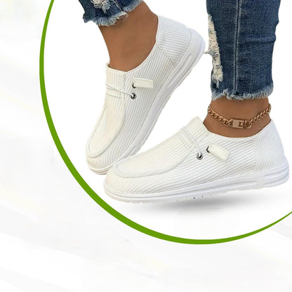 Damen Freizeitschuhe | Orthopädische | Slip-On | Einfarbig | Luftig-Weiß-36-Luzern Mode
