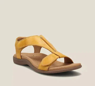 Orthopädische Sandalen Damen | Fußstütze Sommerschuhe-Gelb-35-Luzern Mode