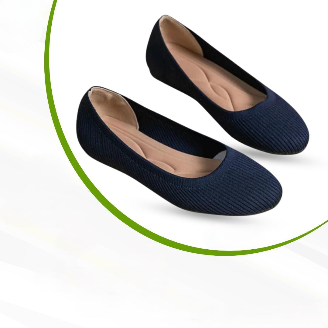 Ballerinas | Orthopädisch | Fußdekompression | Slip-On | Wasserdicht-Azurblau-36-Luzern Mode