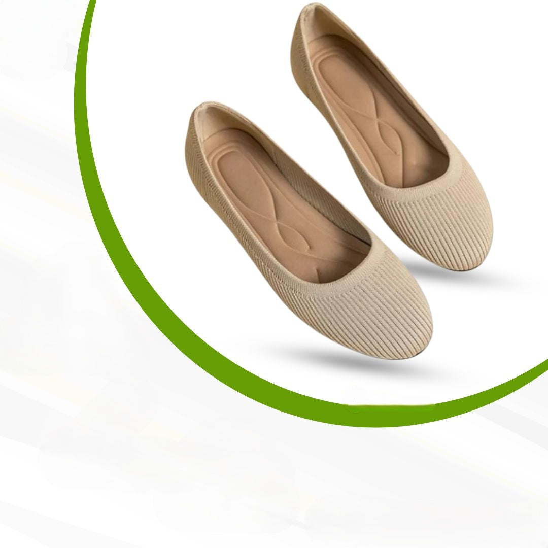 Ballerinas | Orthopädisch | Fußdekompression | Slip-On | Wasserdicht-Beige-36-Luzern Mode