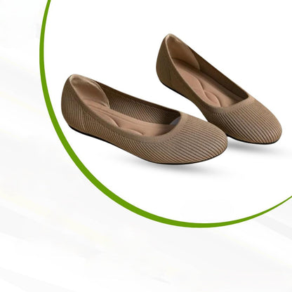 Ballerinas | Orthopädisch | Fußdekompression | Slip-On | Wasserdicht-Khaki-36-Luzern Mode