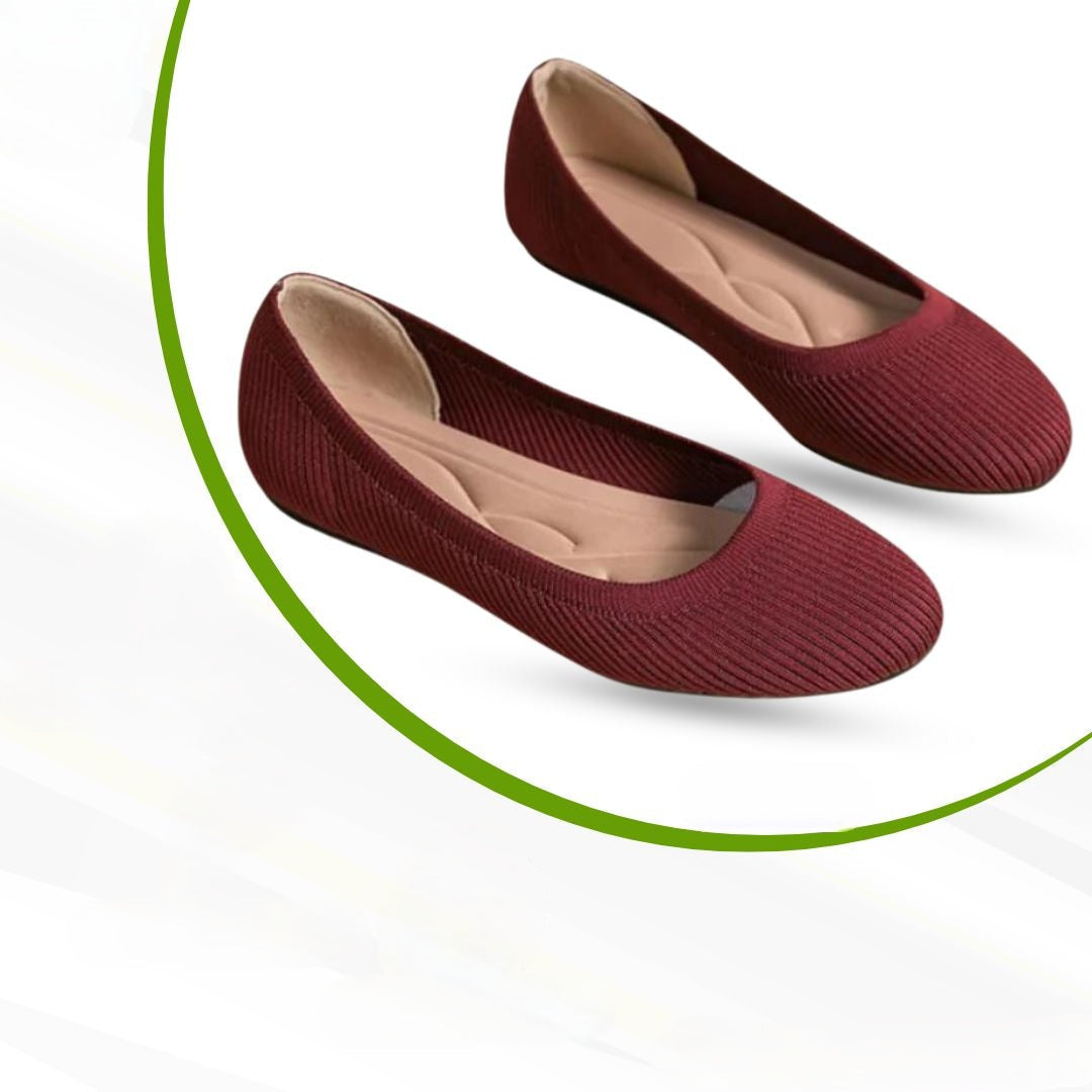 Ballerinas | Orthopädisch | Fußdekompression | Slip-On | Wasserdicht-Rot-36-Luzern Mode