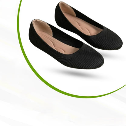 Ballerinas | Orthopädisch | Fußdekompression | Slip-On | Wasserdicht-Samtschwarz-36-Luzern Mode