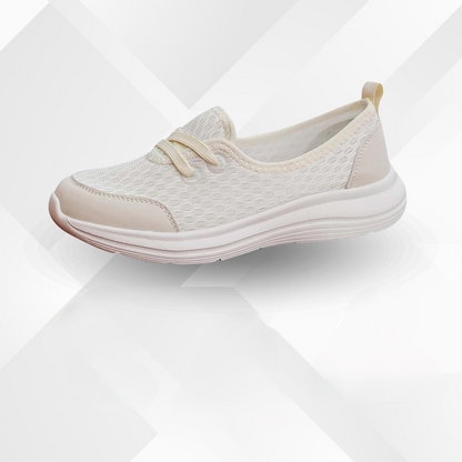 Damen Sneaker | Orthopädisch | Stoßdämpfend | Rutschfest | Leicht-Weiß-35-Luzern Mode