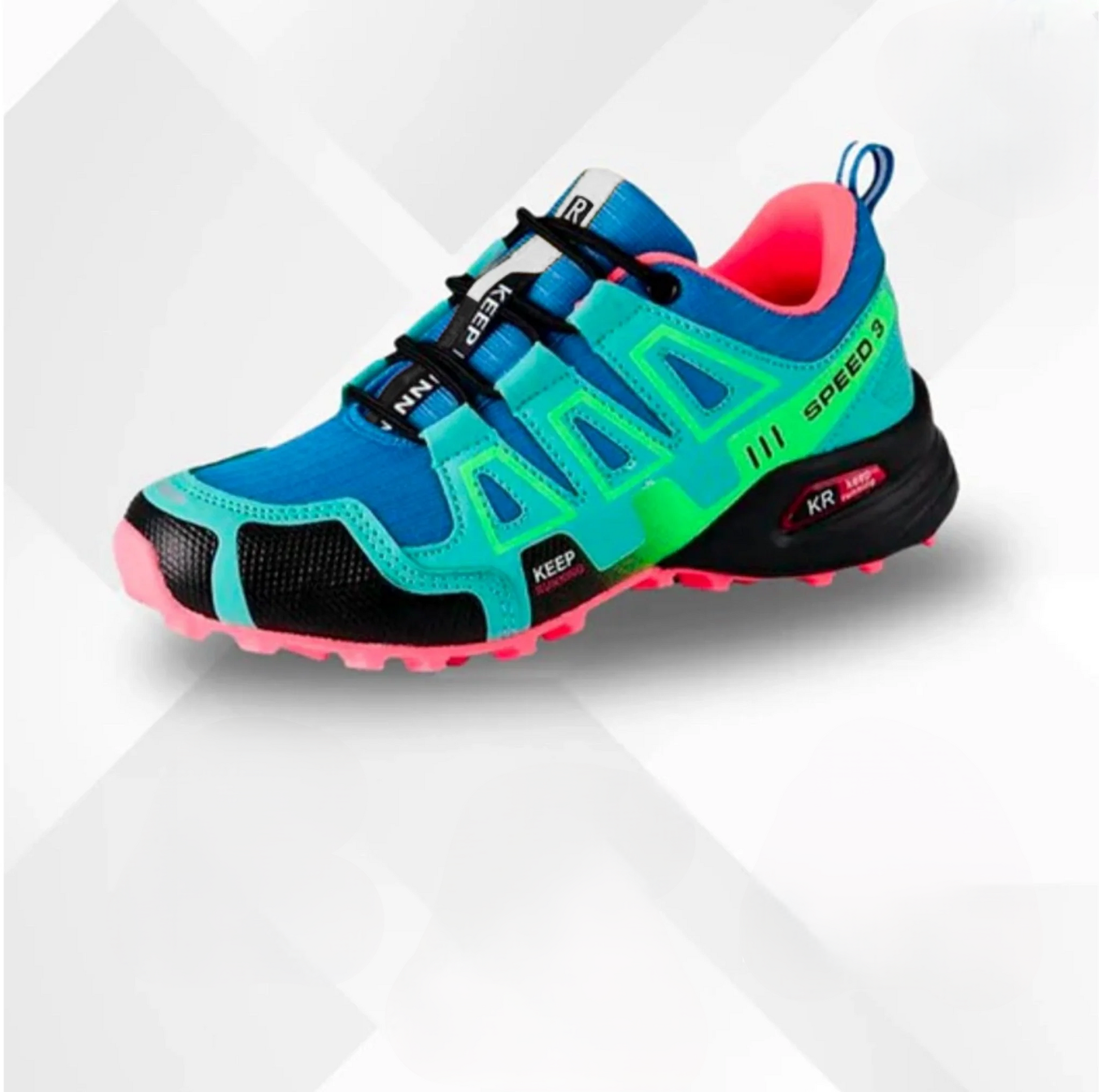 Unisex Wanderschuhe | Orthopädisch | Sportlich | Mehrfarbig | Flexibel-Türkis-Blau-35-Luzern Mode