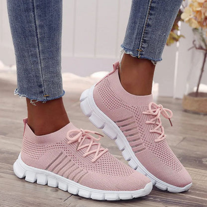Damen Orthopädische Sneaker, rosa, atmungsaktiv, bequem, für Sport und Alltag.