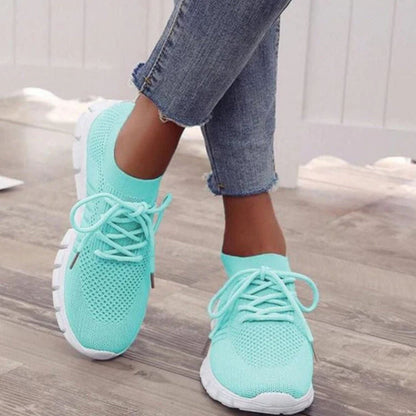 Damen Orthopädische Sneaker, türkis, atmungsaktiv, bequem, für Alltag und Sport.