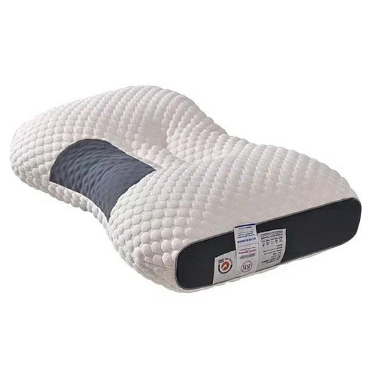 Orthopädisches Kissen, weiß, ergonomisch, Massageunterstützung, 12 cm hoch, Nackenstütze.