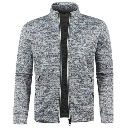 Herren Outdoorjacke | Fleece | Baumwolle | Reißverschluss | Einfarbig-Luzern Mode