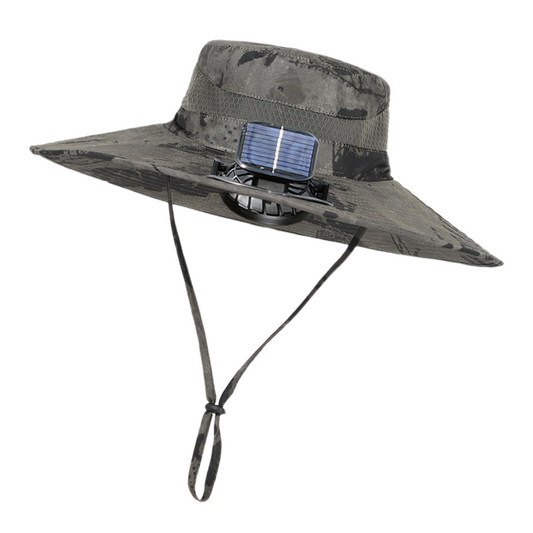 Sonnenhut mit Solarlüfter Herren | Outdoor Hut Sommer | Kühlung ohne Batterie-Luzern Mode