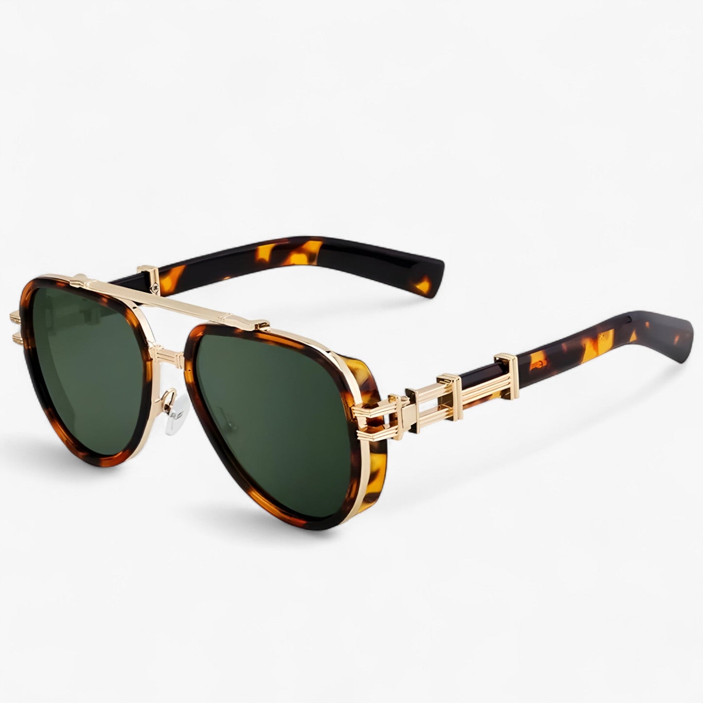Steampunk Sonnenbrille | Polarisierten Gläsern | Oversized | Unisex-Leopard-Luzern Mode
