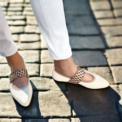 Stilvolle Damen Sommerschuhe mit spitzer Zehenpartie – Lina