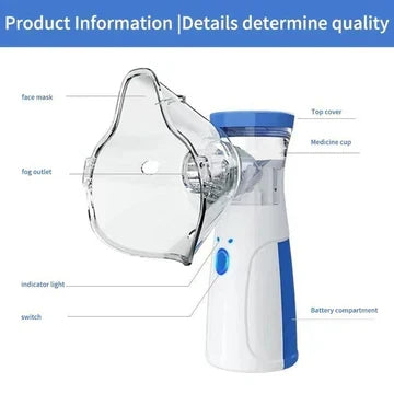 Portable Mesh Nebulizer for Adults and Kids - Quiet USB Rechargeable Inhaler 5