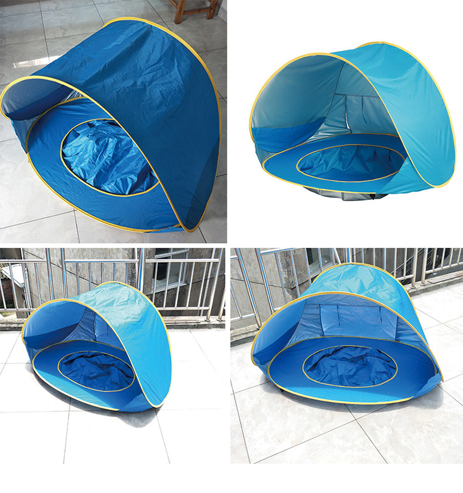 UV-Schutz-Strandzelt mit integriertem Baby-Planschbecken – Schattenplitsch