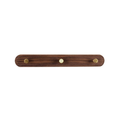 Wandgarderobe aus Holz mit Messinghaken - LignaHook