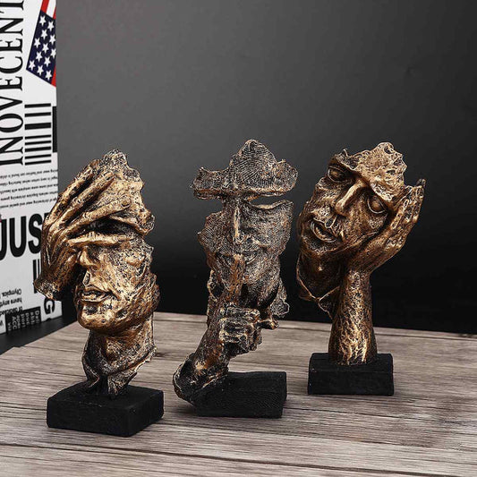 Abstracte goldene Skulptur – Soren