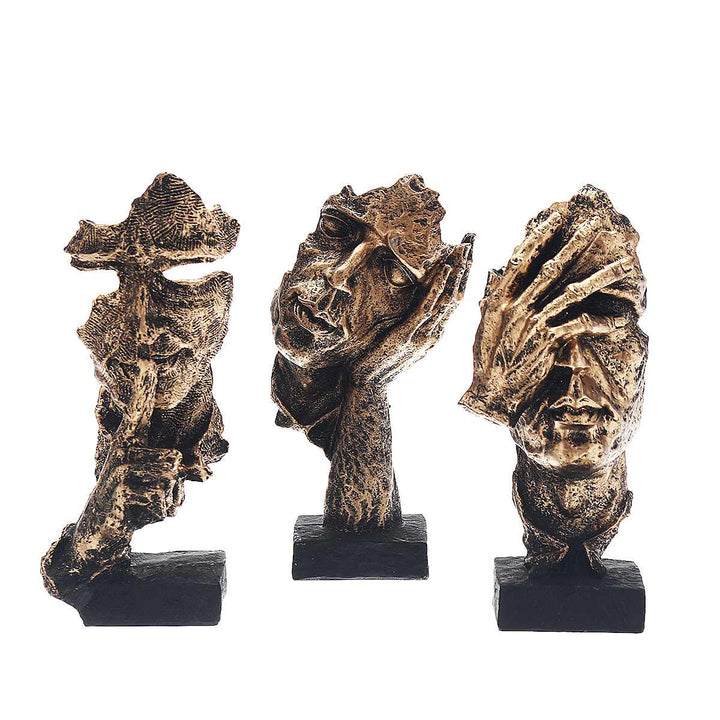 Abstracte goldene Skulptur – Soren